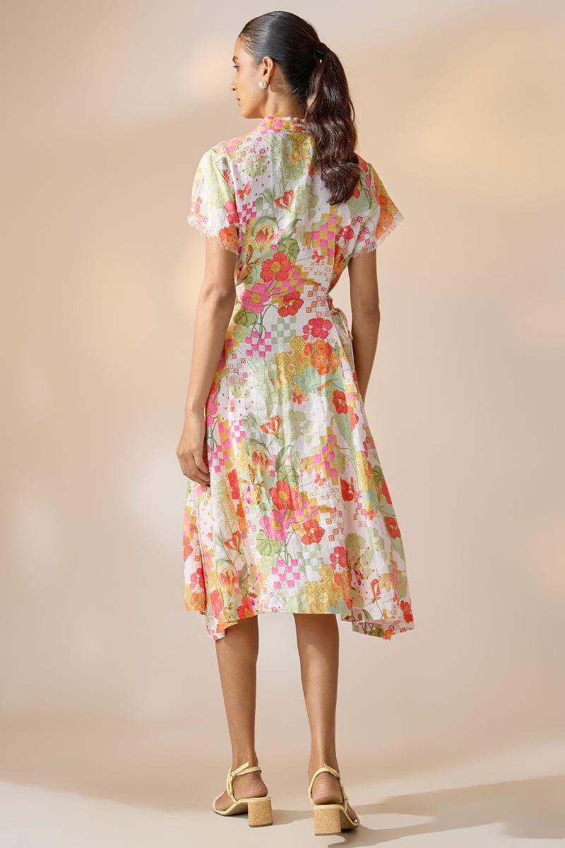 Gridbloom Shirt Dress