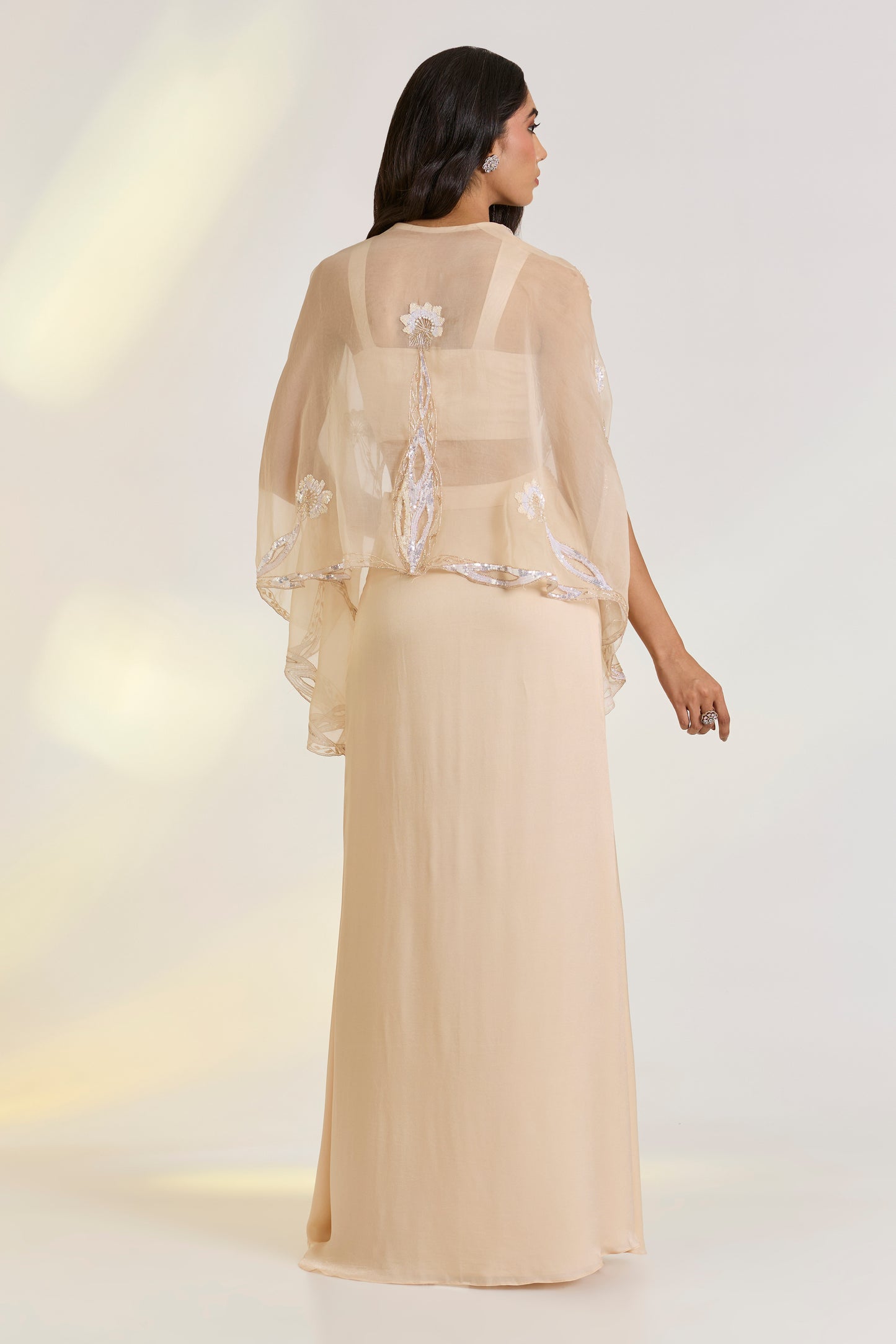 Elara Nude Pink Drape Set