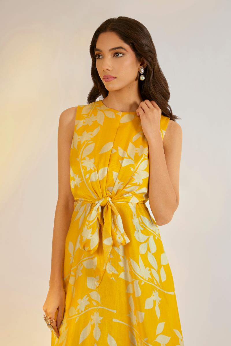 Yellow Knot Dress
