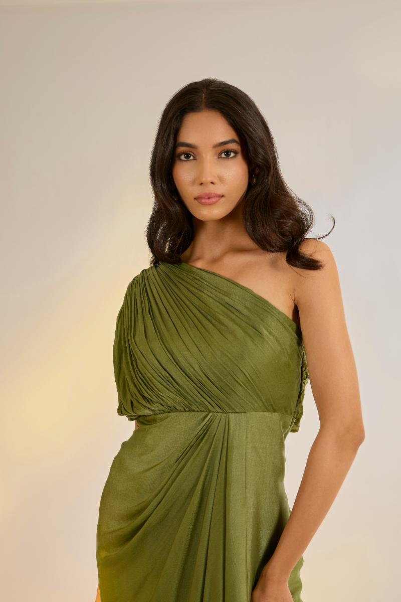Cowl Drape Dress