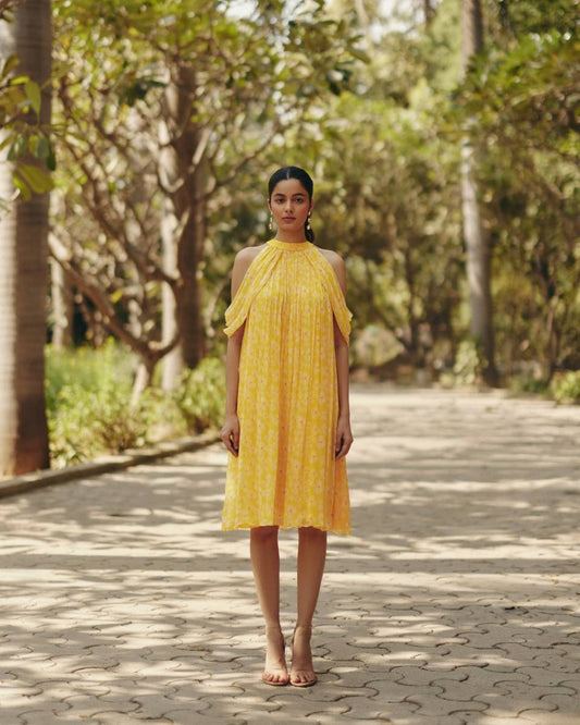 Petal Haze Bemberg Mini Dress