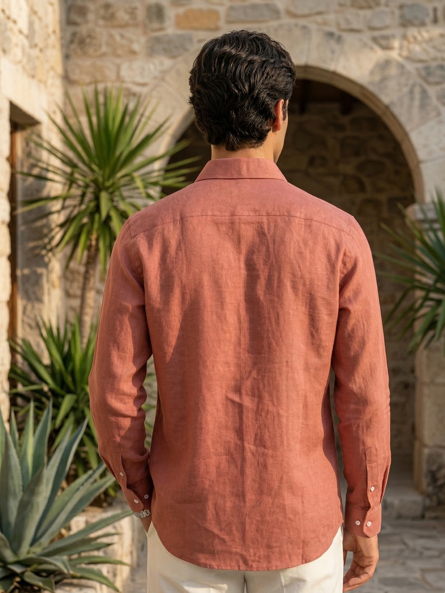 Terracotta Ease Hemp Shirt