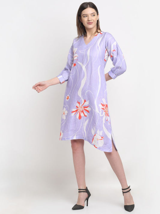 Wave Print Hemp Tunic