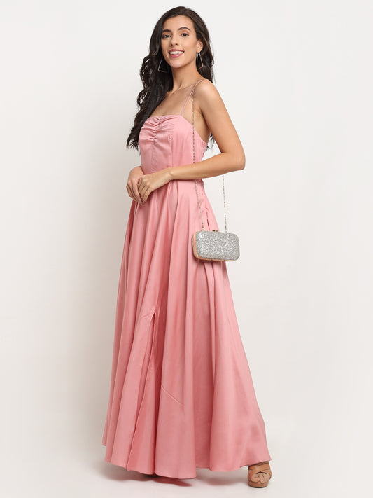 Sweetheart Neckline Tencel Dress