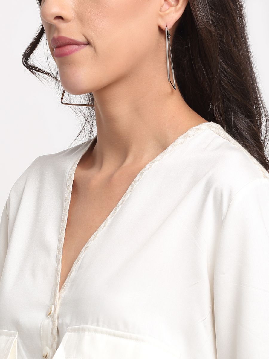 Off-White Boxy Tencel Top