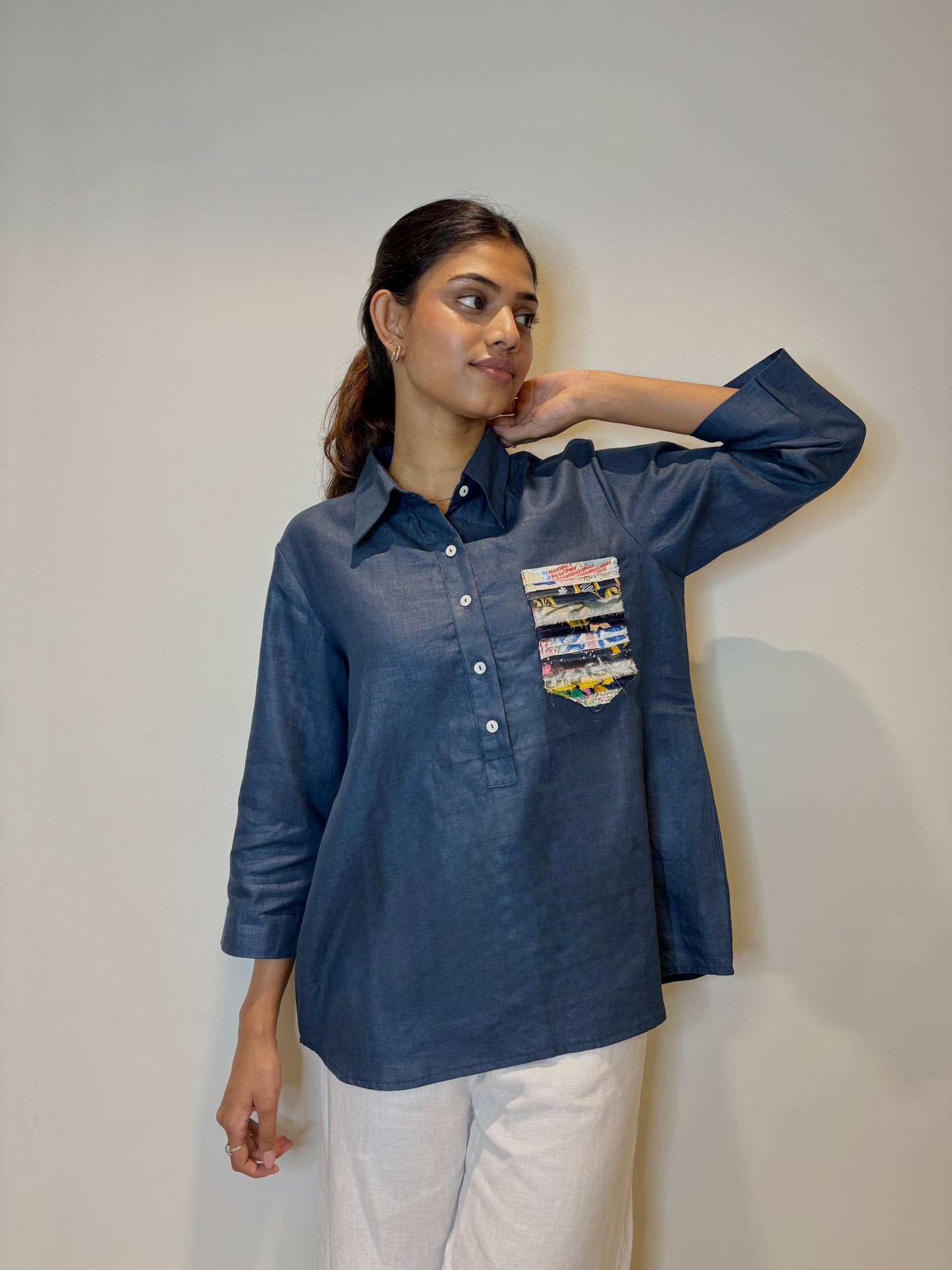 Indigo Patch pocket Shirt