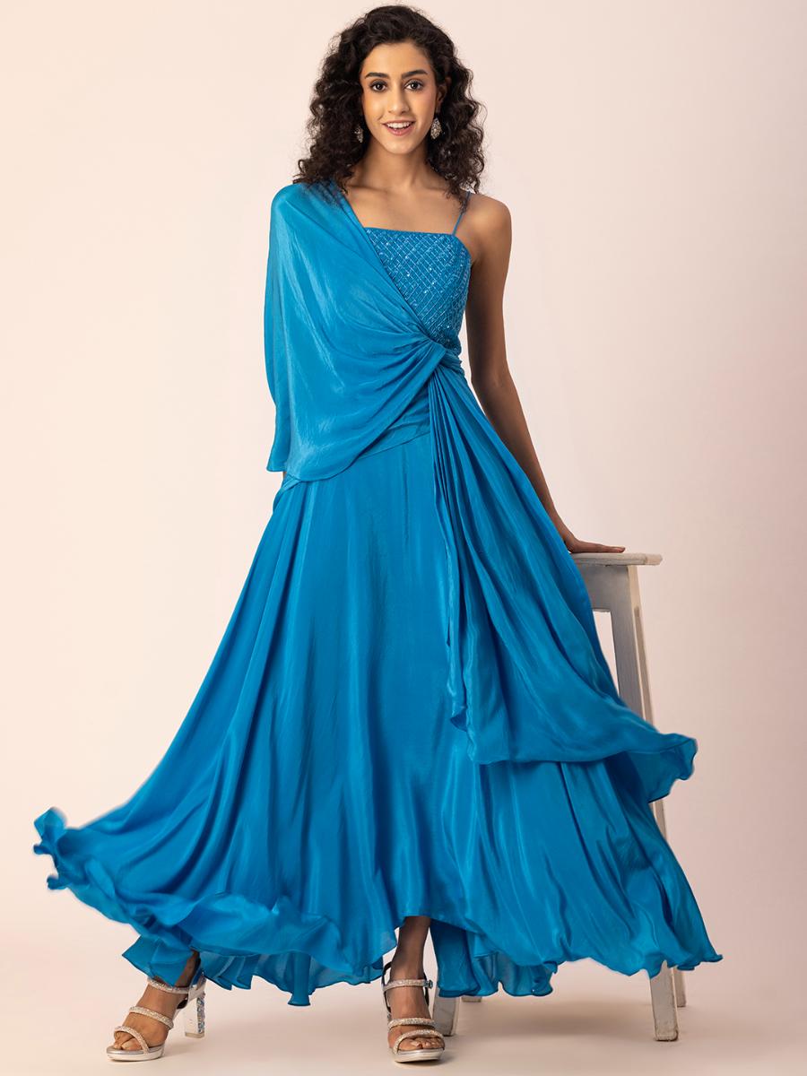 Aquamarine Drape Dress