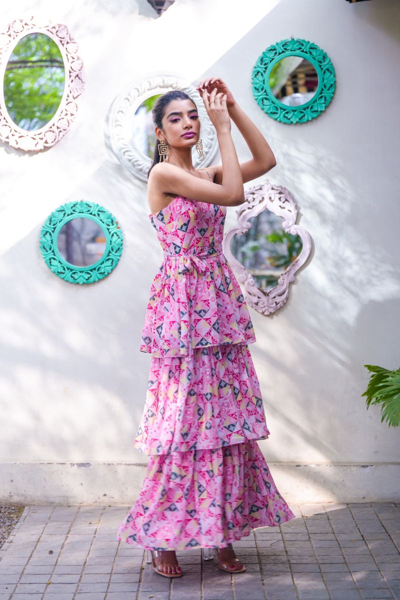 Pink Ruffle Dress