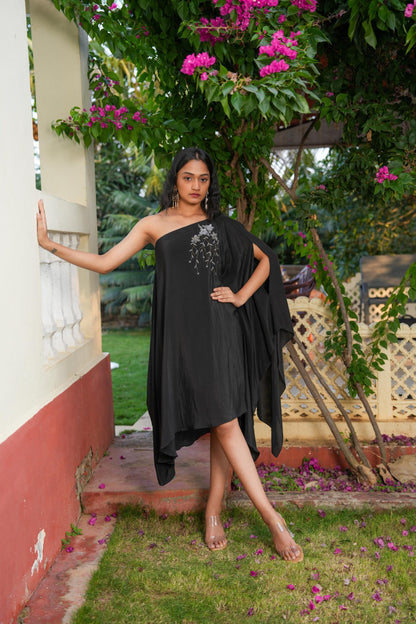 Black Swan Off-Shoulder Dress