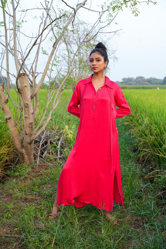 Red Shirt Dress