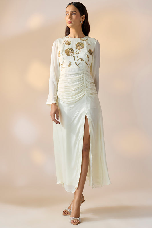 Ivory Embroidered Gown