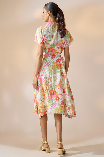 Gridbloom Shirt Dress