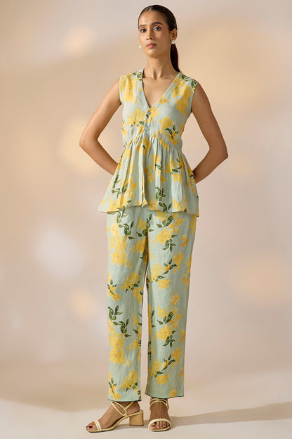 Yellow Floral Coordinate Set