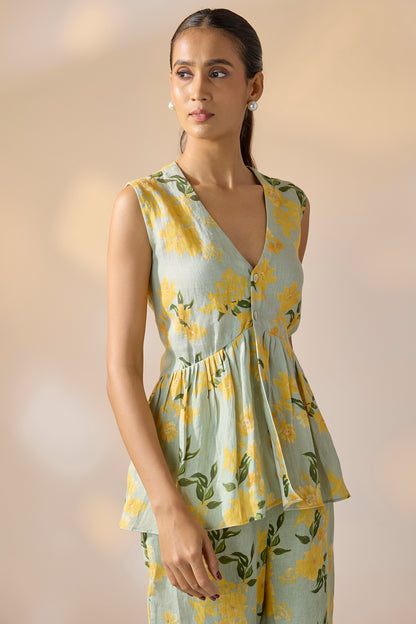 Yellow Floral Coordinate Set