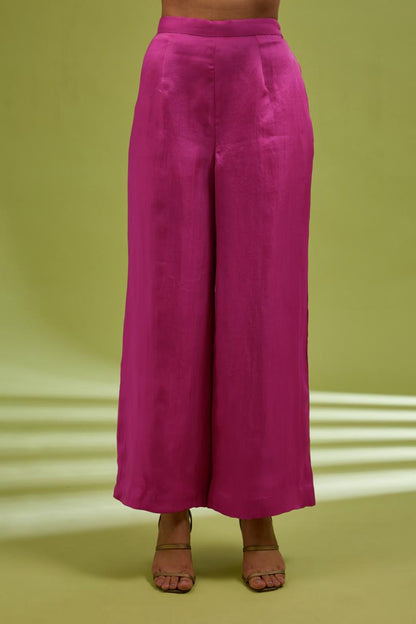 Fuchsia embroidered Coord Set