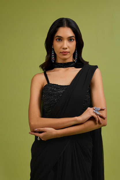 Black Saree Gown