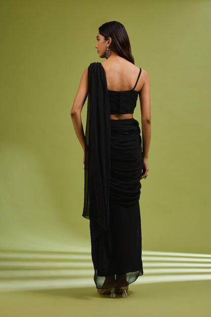 Black Saree Gown