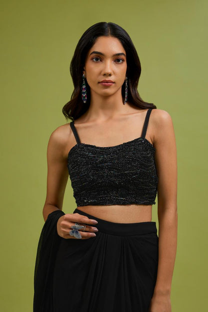 Black Saree Gown