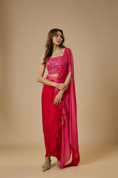 Ombre Drape Saree