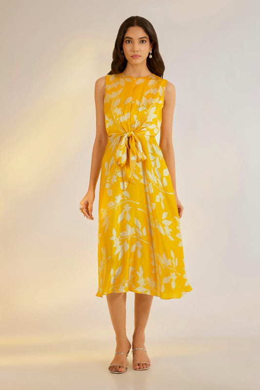 Yellow Knot Dress
