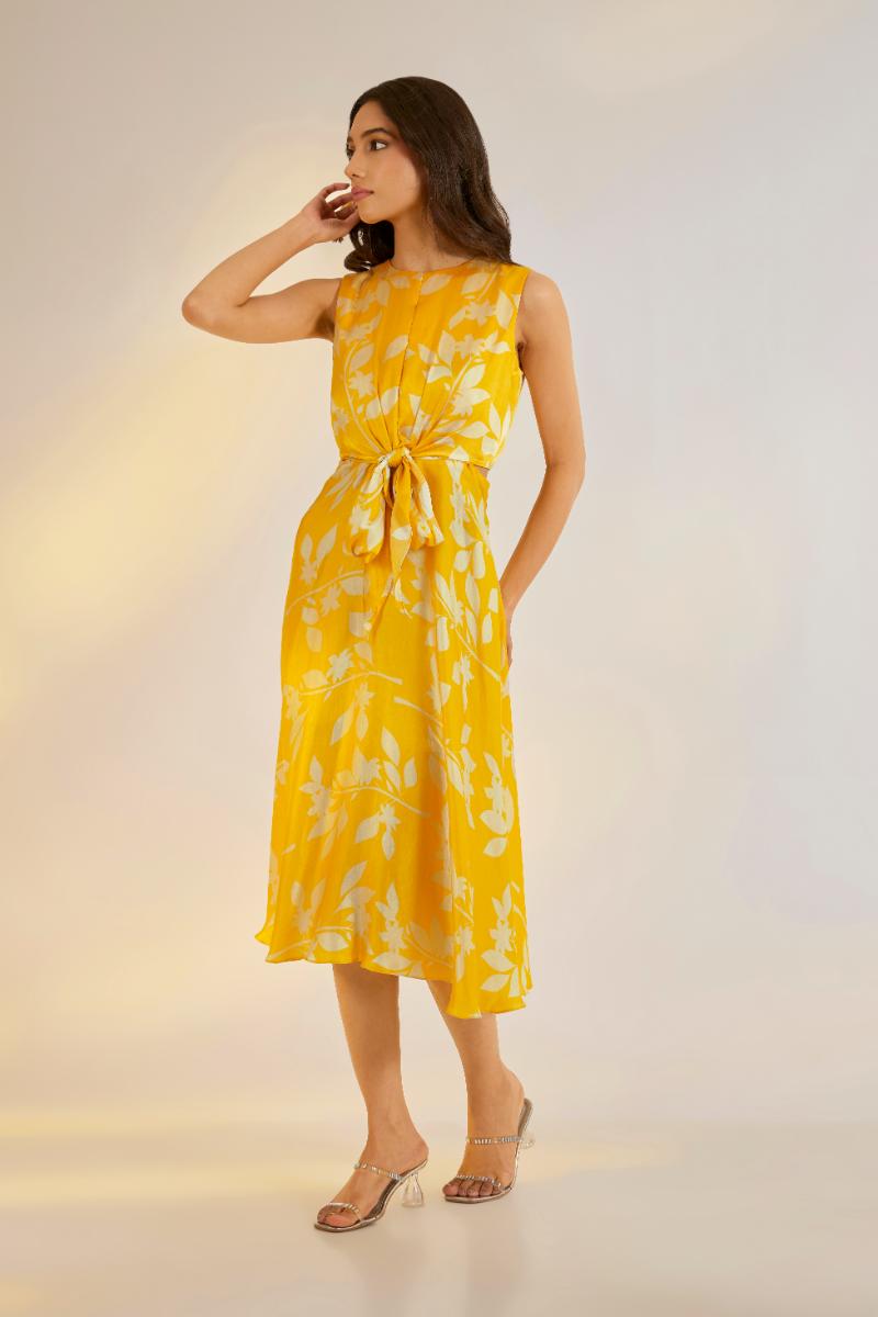 Yellow Knot Dress