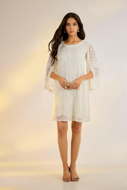 Ivory Embroidered Dress