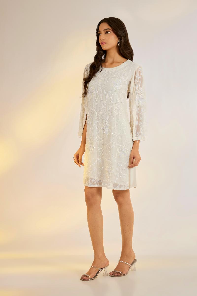 Ivory Embroidered Dress