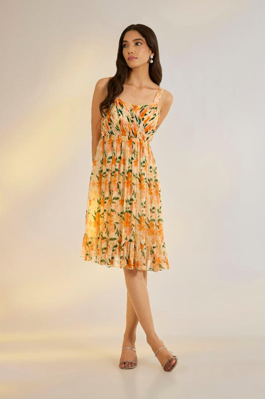 Georgette Drape Dress