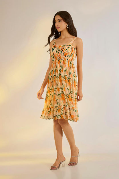 Georgette Drape Dress