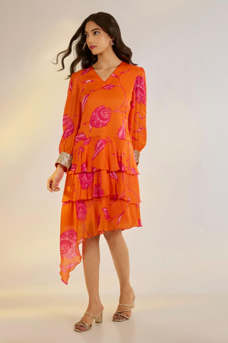 Orange Mini Dress