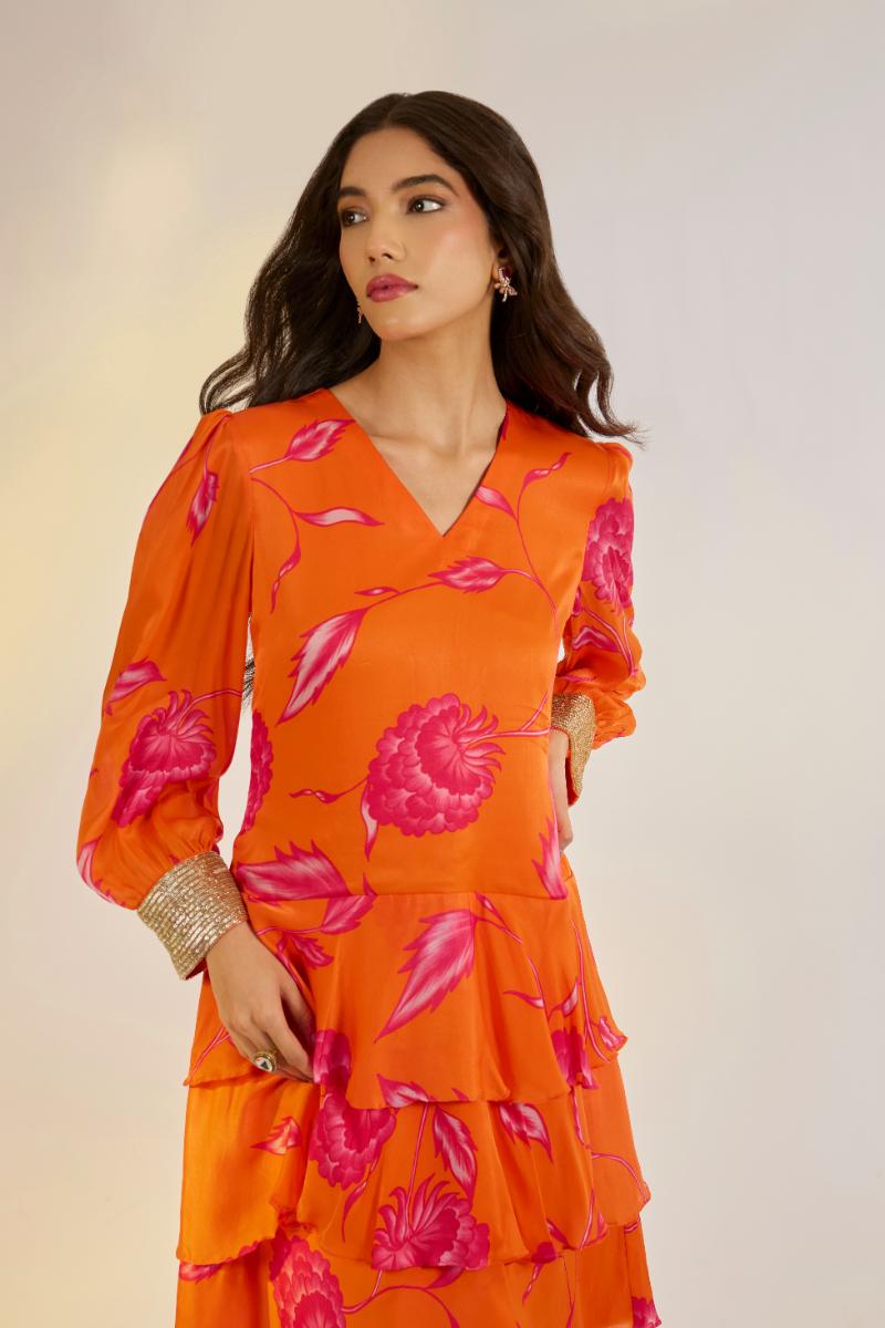 Orange Mini Dress
