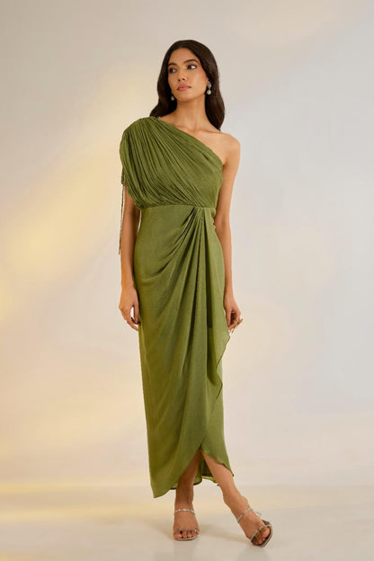Cowl Drape Dress