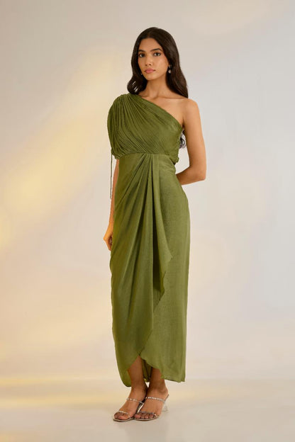 Cowl Drape Dress