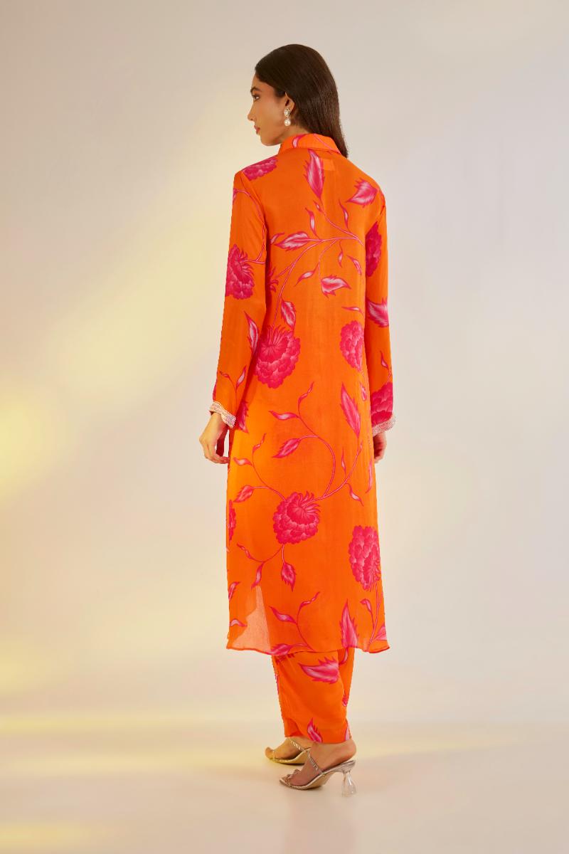 Orange Floral Coord Set