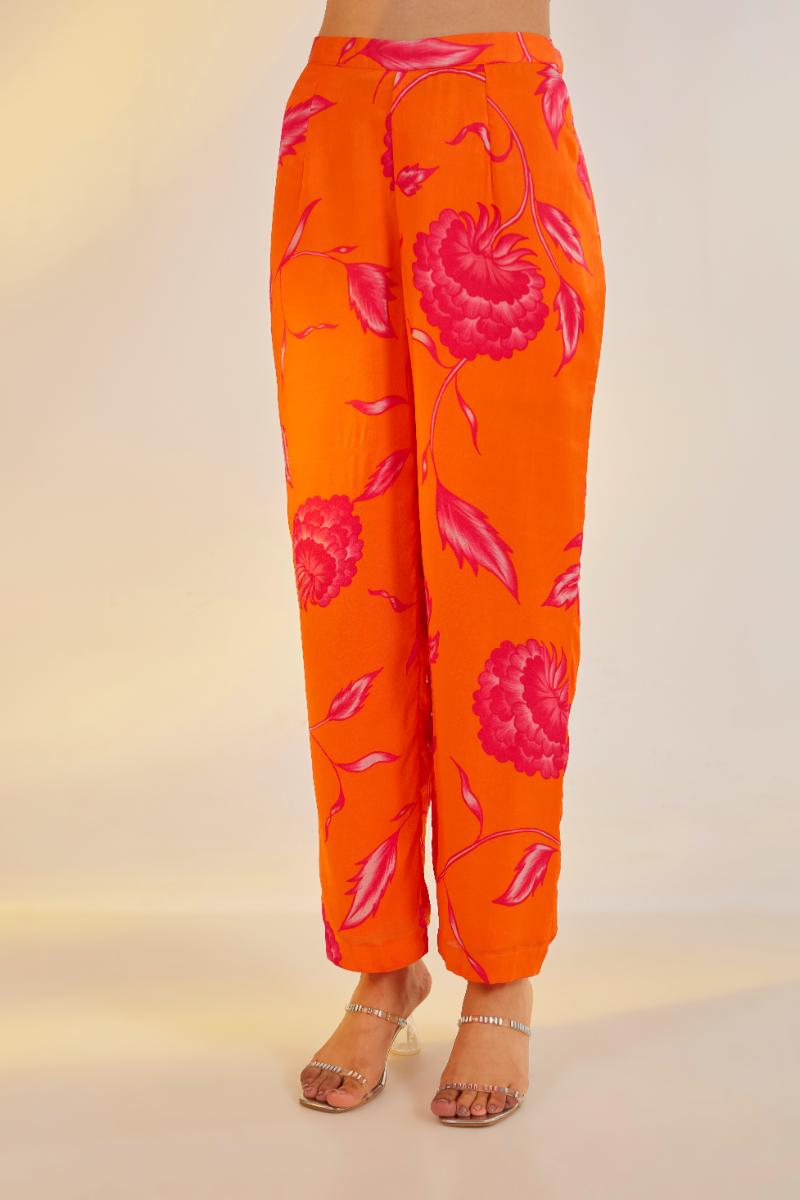 Orange Floral Coord Set