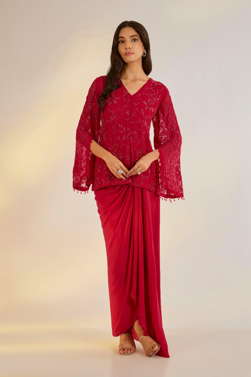 Red Jacket Drape Set