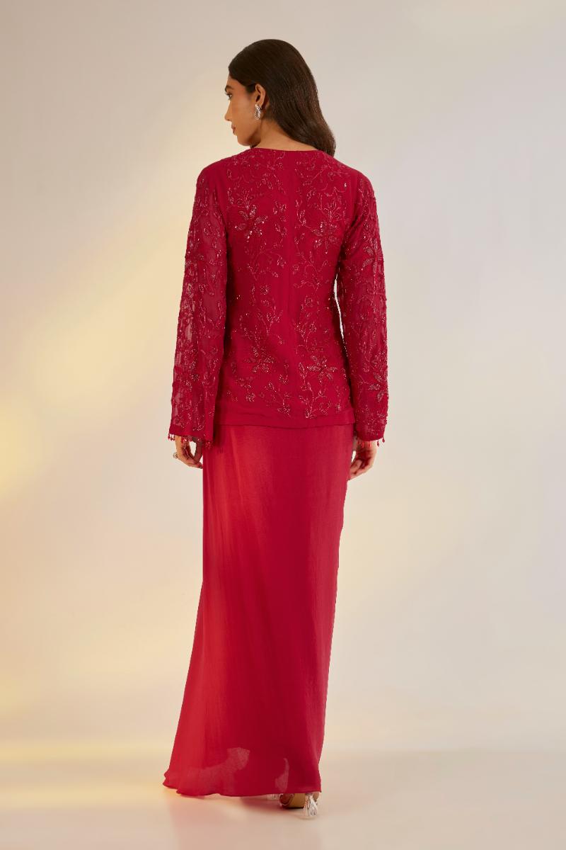 Red Jacket Drape Set
