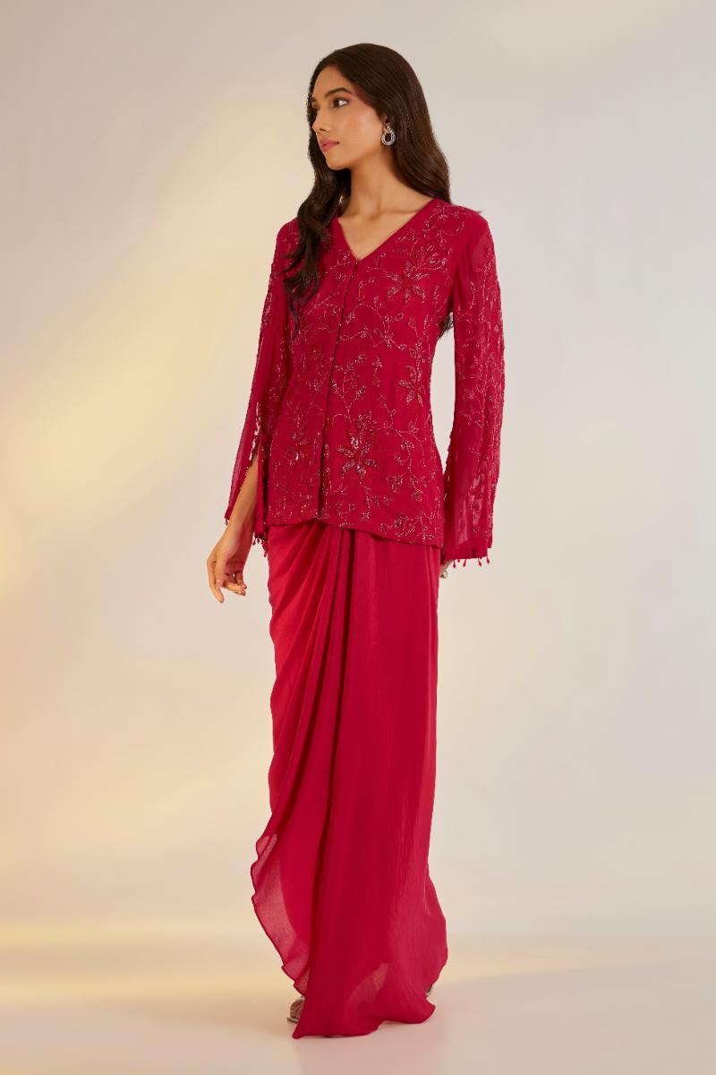 Red Jacket Drape Set