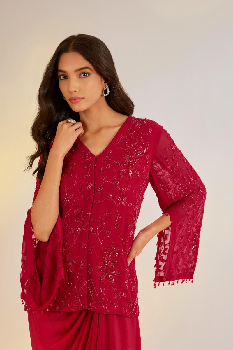 Red Jacket Drape Set