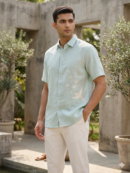 Blue Hemp Shirt