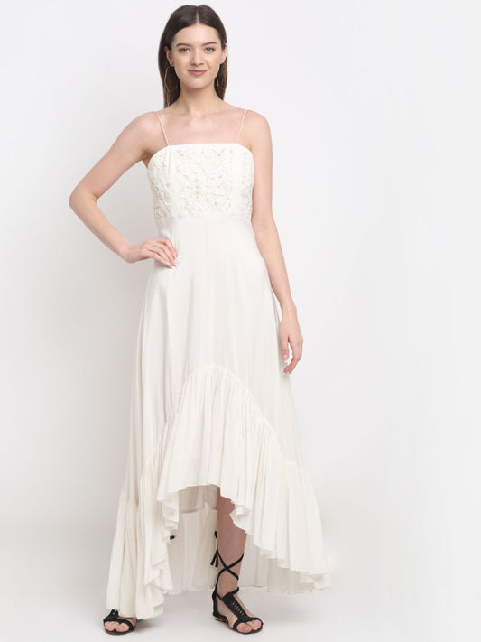 Ivory Ruffle Dress