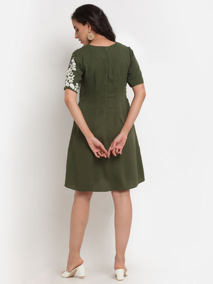 Sylvia Olive Green Dress