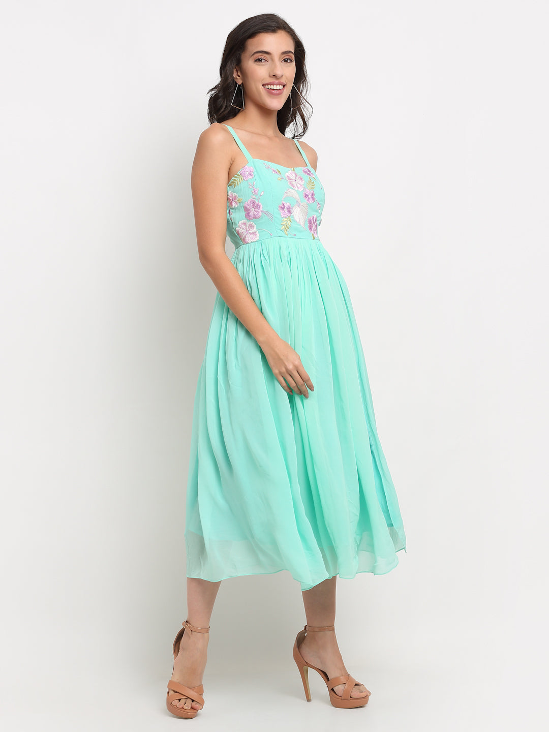 Floral Embroidered Day Dress