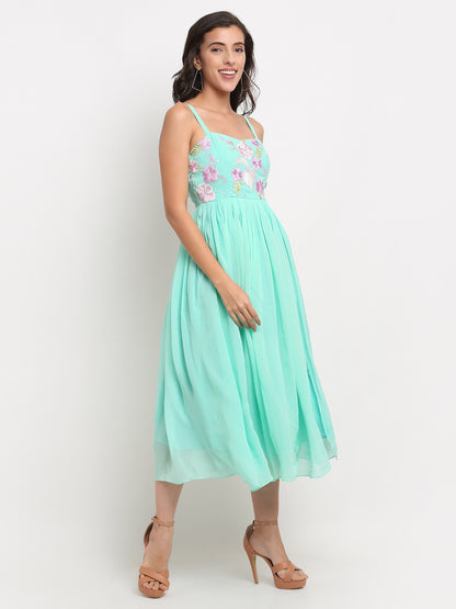 Floral Embroidered Day Dress