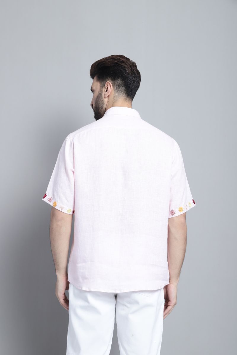 Pink Floral Bloom Mens Shirt