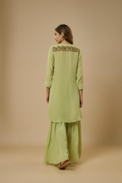 Mint Green Sharara Set