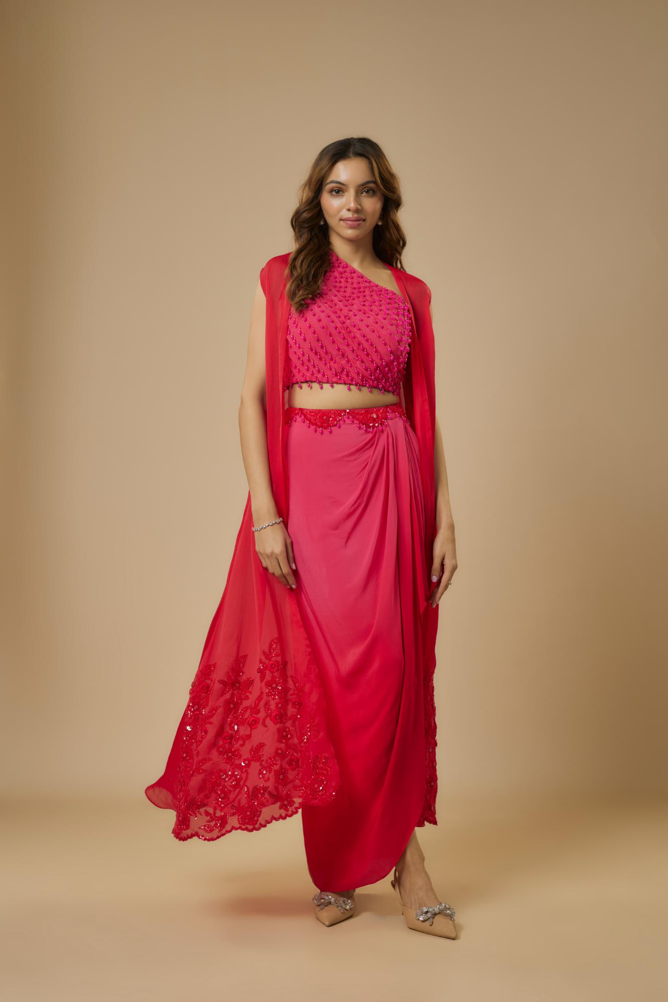 Ombre Embroidered Drape Set