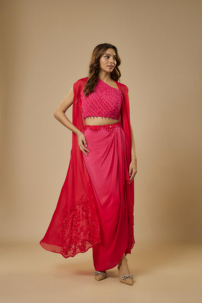 Ombre Embroidered Drape Set