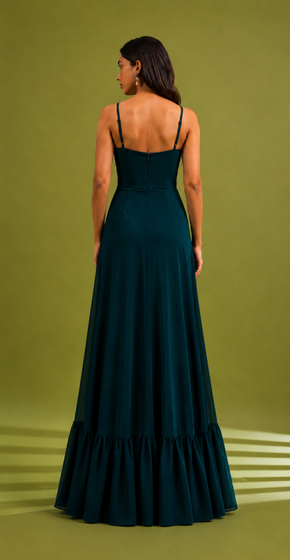 Green Ruffle Dress