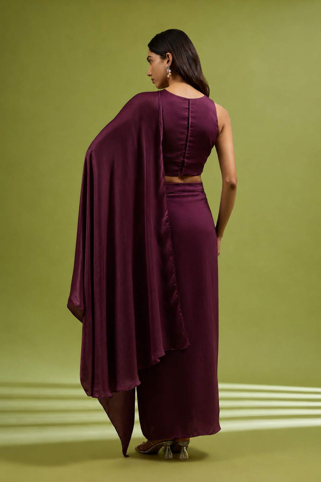 Purple Saree Gown
